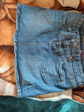 Blue Denim Mini Skirt